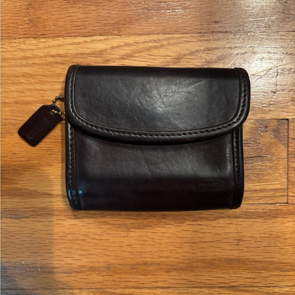 Vintage Coach Mahogany multifunction wallet